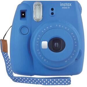 Fujifilm Instax Mini 9 - Cobalt Blue Instant Film Camera With Custom Case